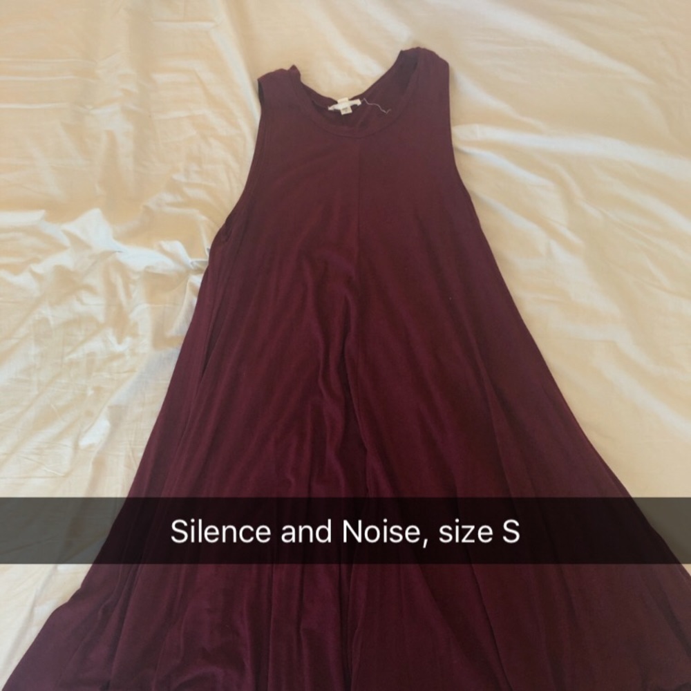 Silence & Noise Dark Burgundy Mini Dress Small